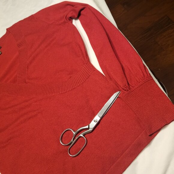 Elliott Lauren Sweater Deep V-Neck Silk Cashmere Blend Quiet Luxury - Picture 16 of 16